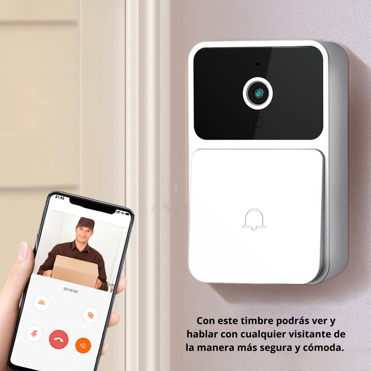 Timbre Inteligente Con Cámara Wifi